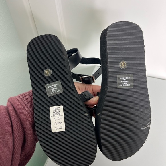 Asos Design Black Platform Strappy Sandals - Picture 5 of 6